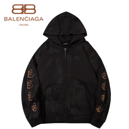 BALENCIAGA-09271 발렌시아가 블랙 프린트 장식 후드 재킷 남여공용