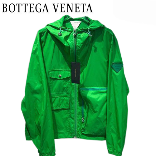 BOTTEGA VENE**-03291 보테가 베네타 그린 트라이앵글 로고 바람막이 후드 재킷 남여공용