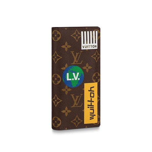 LOUIS VUITTON-M67823 루이비통 모노그램 스티커 프린트 브라짜 이미테이션 남성 장지갑