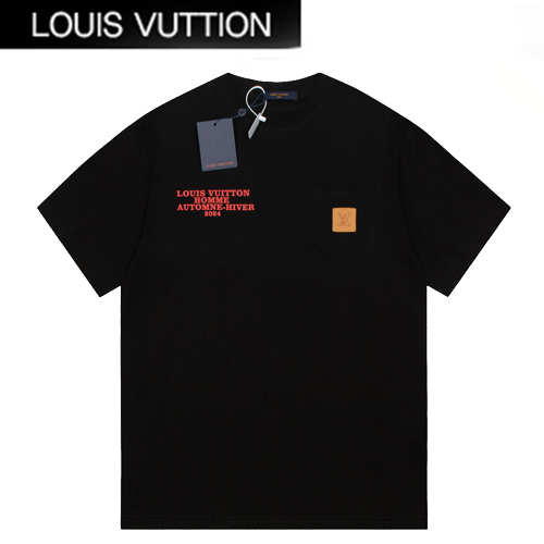 LOUIS VUITTON-041220 루이비통 블랙 프린트 장식 티셔츠 남여공용