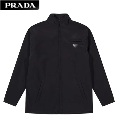 PRADA-101513 프라다 블랙 트라이앵글 로고 재킷 남여공용