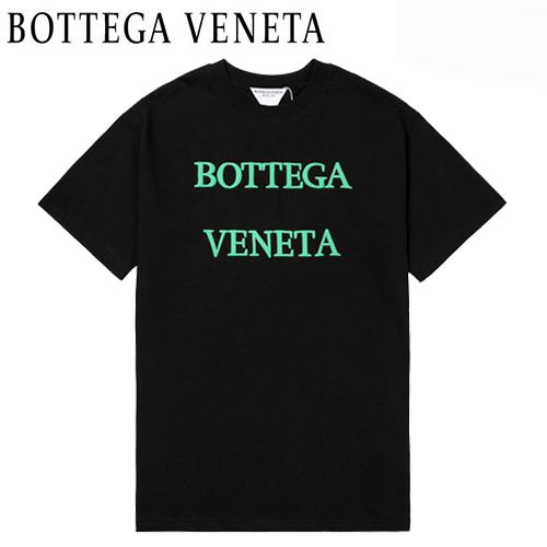 BOTTEGA VENE**-030922 보테가 베네타 블랙 아플리케 장식 티셔츠 남성용