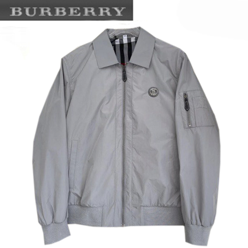 BURBERRY-02212 버버리 그레이 TB 패치 장식 바람막이 쟈켓 남성용