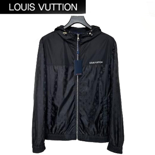 LOUIS VUITTON-04032 루이비통 블랙 모노그램 바람막이 후드 재킷 남성용