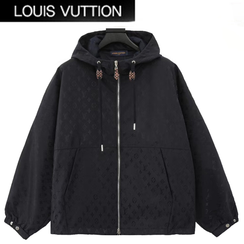 LOUIS VUITTON-10052 루이비통 블랙 모노그램 바람막이 후드 재킷 남성용