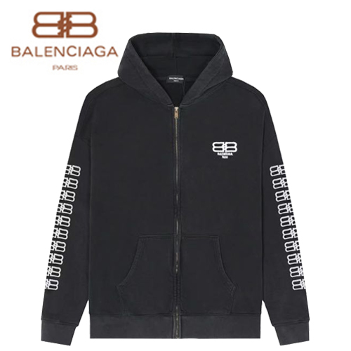 BALENCIAGA-10082 발렌시아가 블랙 프린트 장식 후드 재킷 남여공용