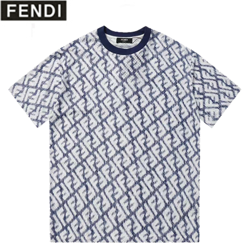 FENDI-06192 펜디 블루/화이트 더블 F 티셔츠 남여공용