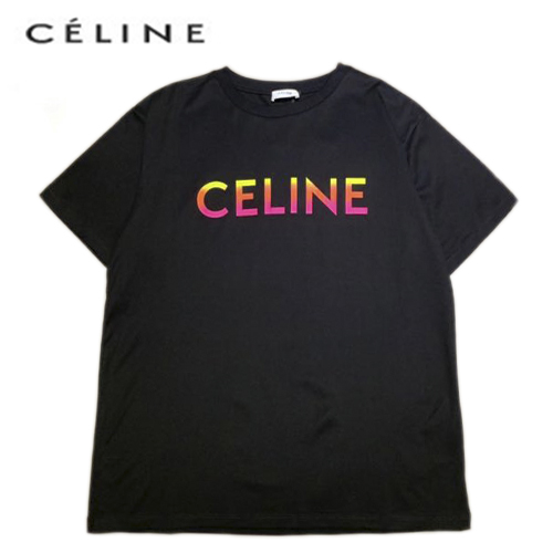 CELINE-07282 셀린느 블랙 CELINE 프린트 장식 티셔츠 남여공용