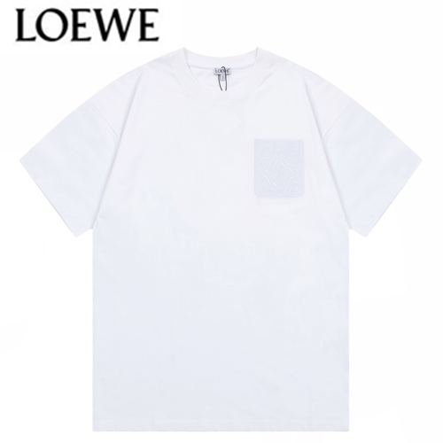LOEWE-04202 로에베 화이트 아플리케 장식 티셔츠 남여공용