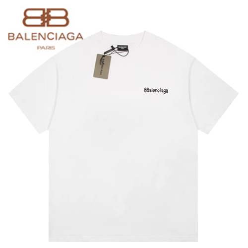 BALENCIAGA-06052 발렌시아가 화이트 코튼 티셔츠 남여공용