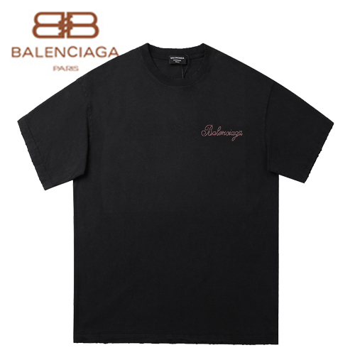 BALENCIAGA-04162 발렌시아가 블랙 스터드 장식 티셔츠 남여공용