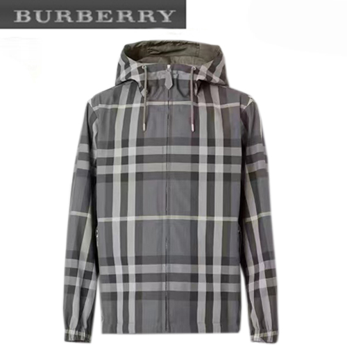 BURBERRY-02172 버버리 그레이 체크무늬 양면 바람막이 재킷 남여공용