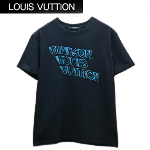LOUIS VUITTON-07202 루이비통 블랙 프린트 장식 티셔츠 남성용