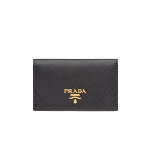 PRADA-1MC122 프라다 사피아노 가죽 카드 지갑 블랙