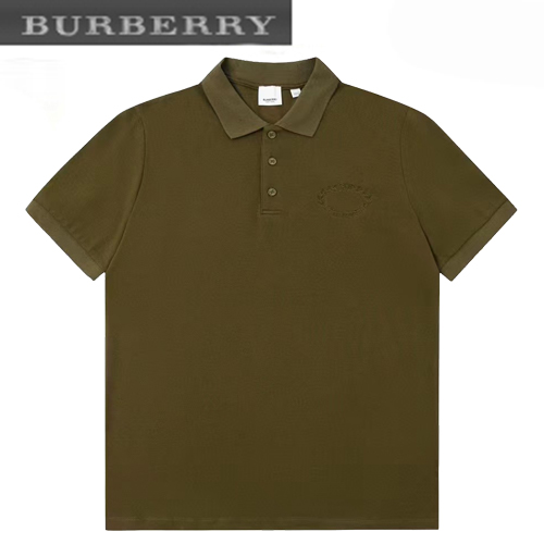 BURBERRY-03022 버버리 카키 코튼 폴로 티셔츠 남성용