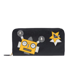 [스페셜오더]PRADA-1ML506 프라다 사피아노 가죽 로보트 트리밍 지퍼 지갑