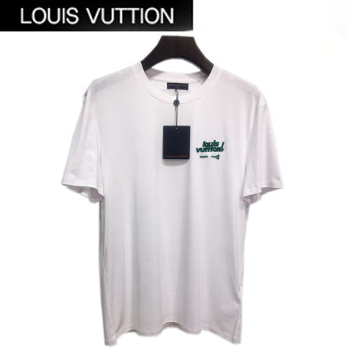 LOUIS VUITTON-07133 루이비통 화이트 패치 장식 티셔츠 남성용