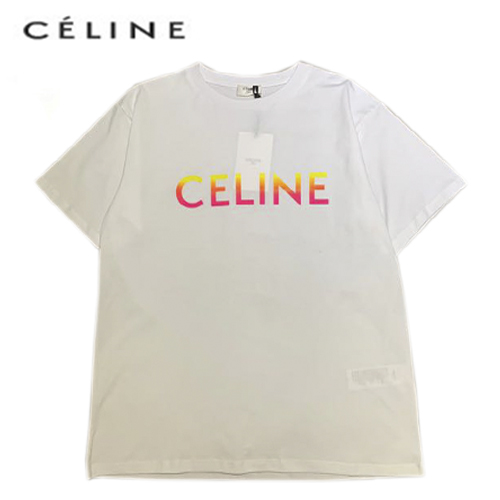 CELINE-07283 셀린느 화이트 CELINE 프린트 장식 티셔츠 남여공용