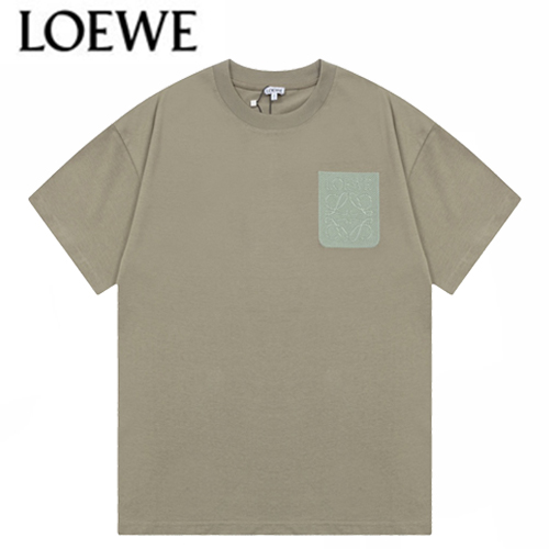 LOEWE-04203 로에베 그레이 아플리케 장식 티셔츠 남여공용