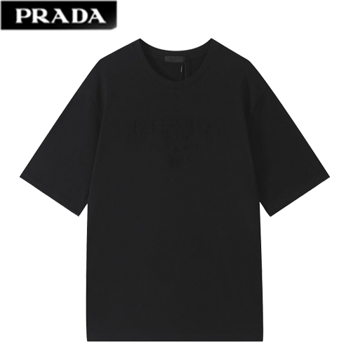 PRAD*-05153 프라다 블랙 PRADA 엠보싱 티셔츠 남성용