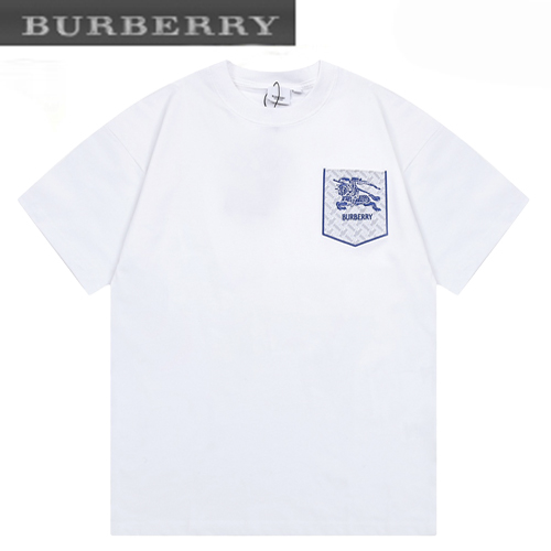 BURBERRY-04204 버버리 화이트 아플리케 장식 티셔츠 남여공용