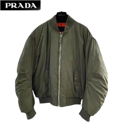 PRADA-11204 프라다 그린 봄버 다운 재킷 남성용
