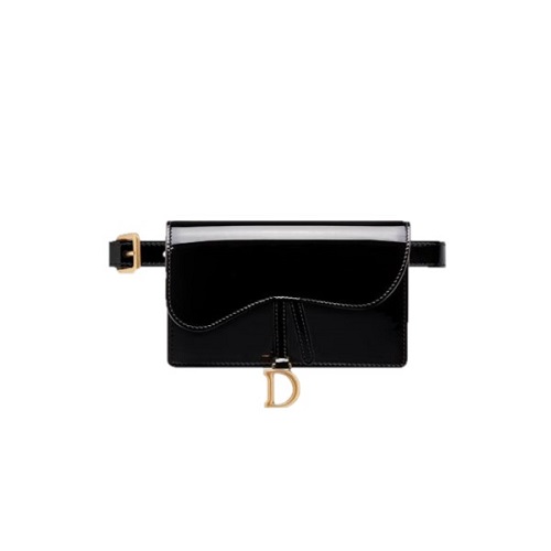 [스페셜오더]Christian Dior-S5619 크리스찬 디올 블랙 페이던트 SADDLE 새들 벨트 클러치 이미테이션백