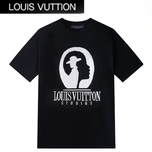 LOUIS VUITTON-07255 루이비통 블랙 니트 코튼 티셔츠 남성용