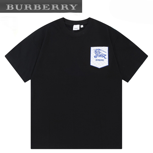 BURBERRY-04205 버버리 블랙 아플리케 장식 티셔츠 남여공용