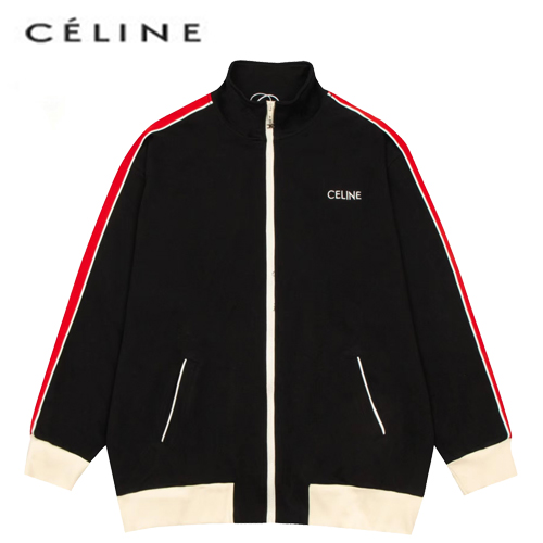 CELINE-09165 셀린느 블랙 스트라이프 장식 스웨트재킷 남여공용