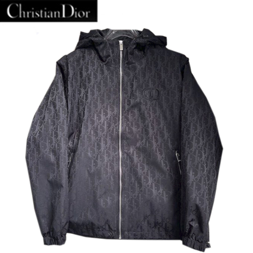 DIO*-03025 디올 블랙 Dior Oblique 바람막이 후드 재킷 남성용