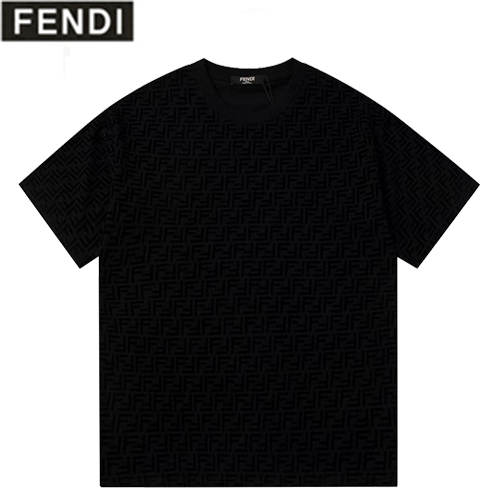FENDI-05245 펜디 블랙 더블 F 티셔츠 남여공용