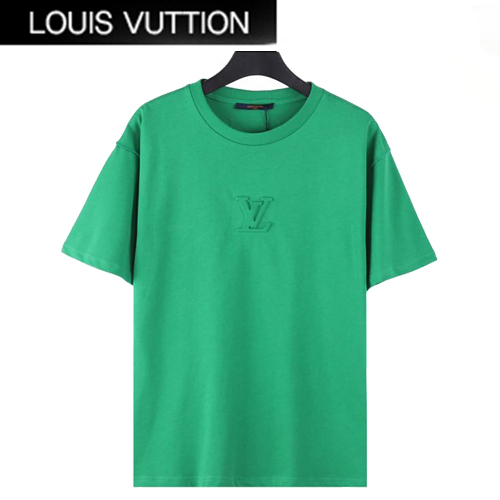 LOUIS VUITT**-03076 루이비통 그린 LV 시그니처 티셔츠 남여공용