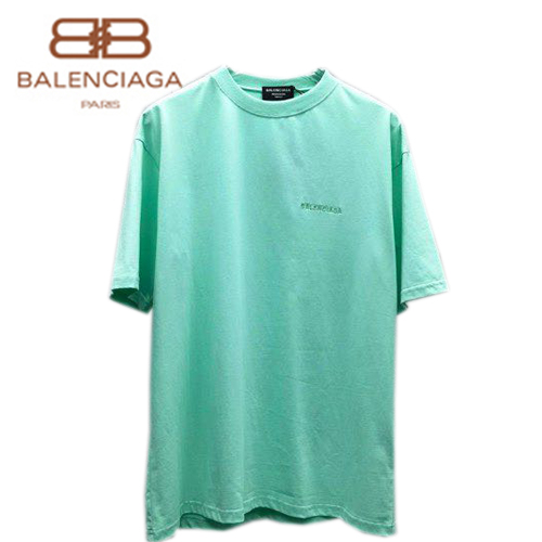 BALENCIAGA-06226 발렌시아가 민트 BALENCIAGA 아플리케 장식 티셔츠 남여공용