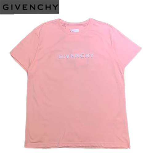 GIVENCHY-05204 지방시 핑크 패치 장식 티셔츠 남여공용