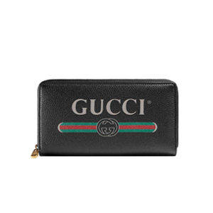 [스페셜오더]GUCCI-496317 8163 구찌 블랙 가죽 Gucci 로고 집 어라운 월릿