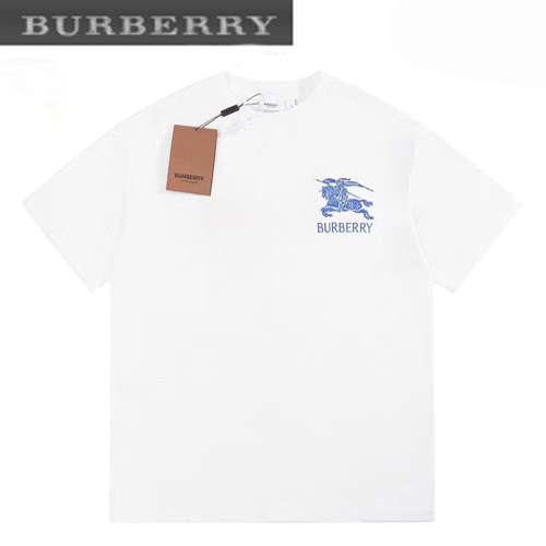 BURBERRY-03085 버버리 화이트 프린트 장식 티셔츠 남성용