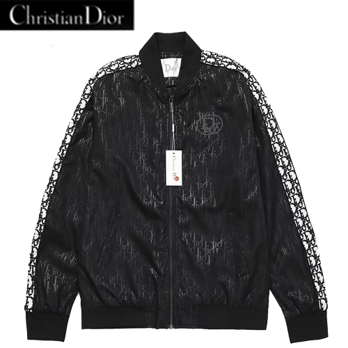 DIOR-09046 디올 블랙 Dior Oblique 바람막이 봄버 재킷 남여공용