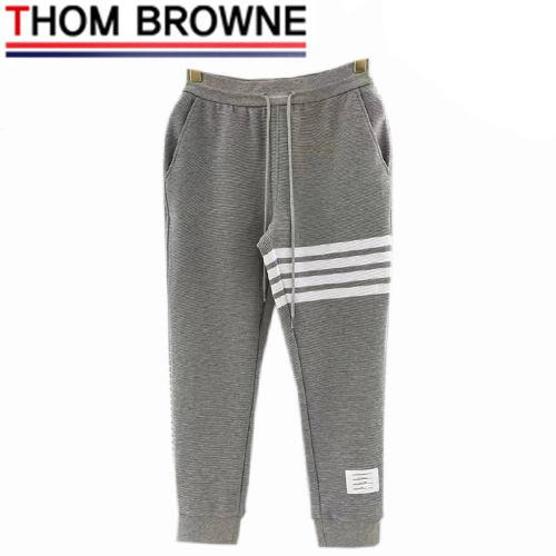 [스페셜오더]THOM BROWNE-02136 톰 브라운 그레이 스트라이프 장식 스웨트팬츠 남성용