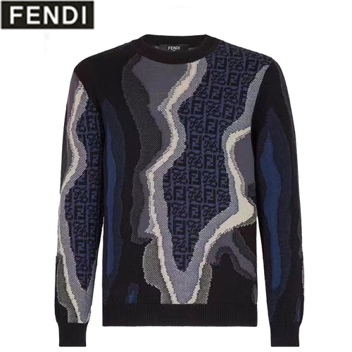 FENDI-FZX039 펜디 네이비 울 더블 F 스웨터 