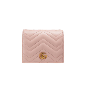 [스페셜오더]GUCCI-466492 5909 구찌 GG Marmont 라이트 핑크 마틀라세 가죽 카드 케이스