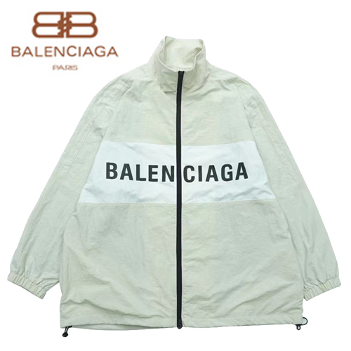 BALENCIAGA-08237 발렌시아가 화이트 프린트 장식 바람막이 재킷 남여공용