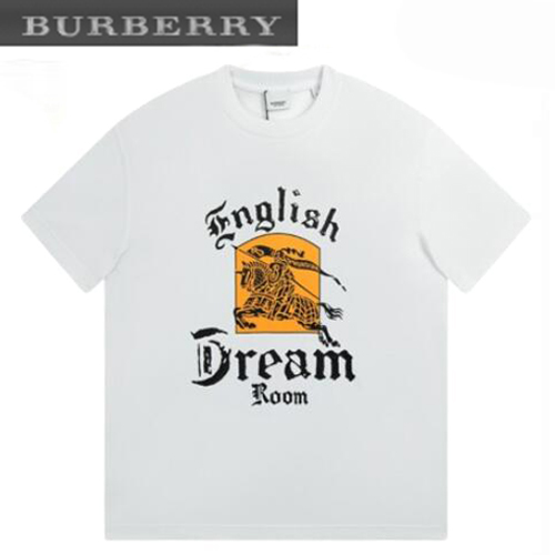 BURBERRY-04197 버버리 화이트 프린트 장식 티셔츠 남성용