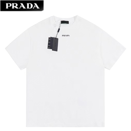 PRADA-05297 프라다 화이트 코튼 티셔츠 남여공용