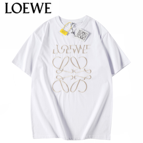 LOEWE-04177 로에베 화이트 아플리케 장식 티셔츠 남여공용