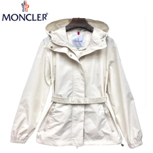 MONCLER-03207 몽클레어 화이트 나일론 바람막이 후드 재킷 여성용