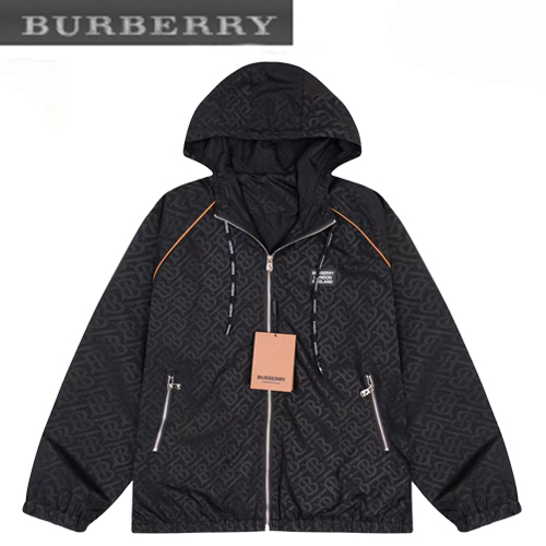 BURBERRY-08297 버버리 블랙 TB 로고 바람막이 후드 재킷 남성용