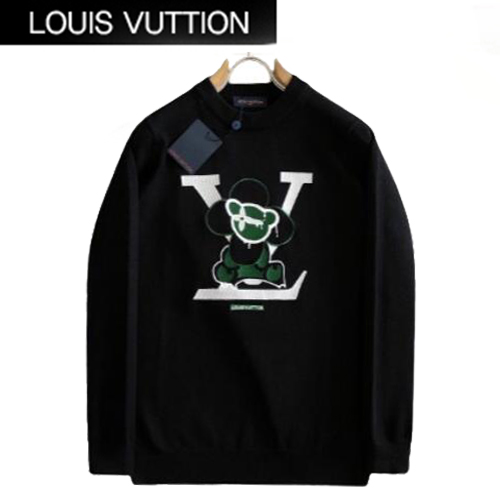 LOUIS VUITTON-01157 루이비통 블랙 아플리케 장식 스웨터 남성용