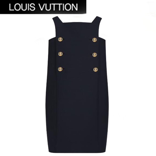 LOUIS VUITTON-1A91FN 루이비통 블랙 노티컬 오버롤 미니 드레스