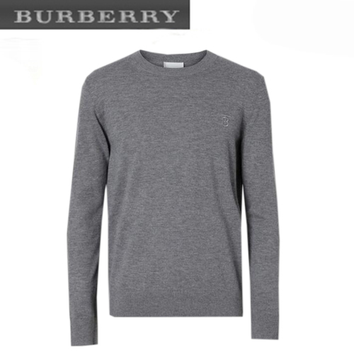 BURBERRY-80133501 버버리 그레이 모노그램 모티프 캐시미어 스웨터